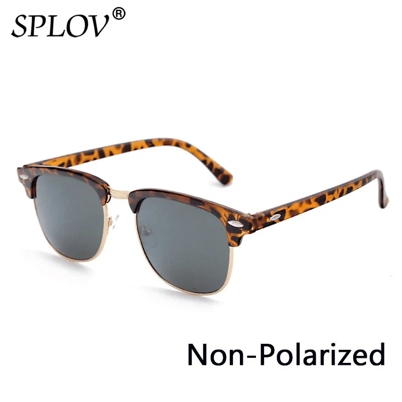 Skorter | Semi Rimless Polarized Sunglasses Unisex Designer Half Frame Eyewear
