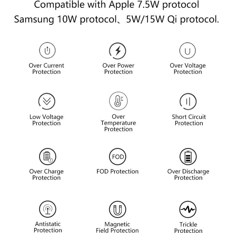 Skorter | MultiTime 2-in-1 Digital Alarm Clock with Wireless Qi Charging – LED Display & Snooze Function