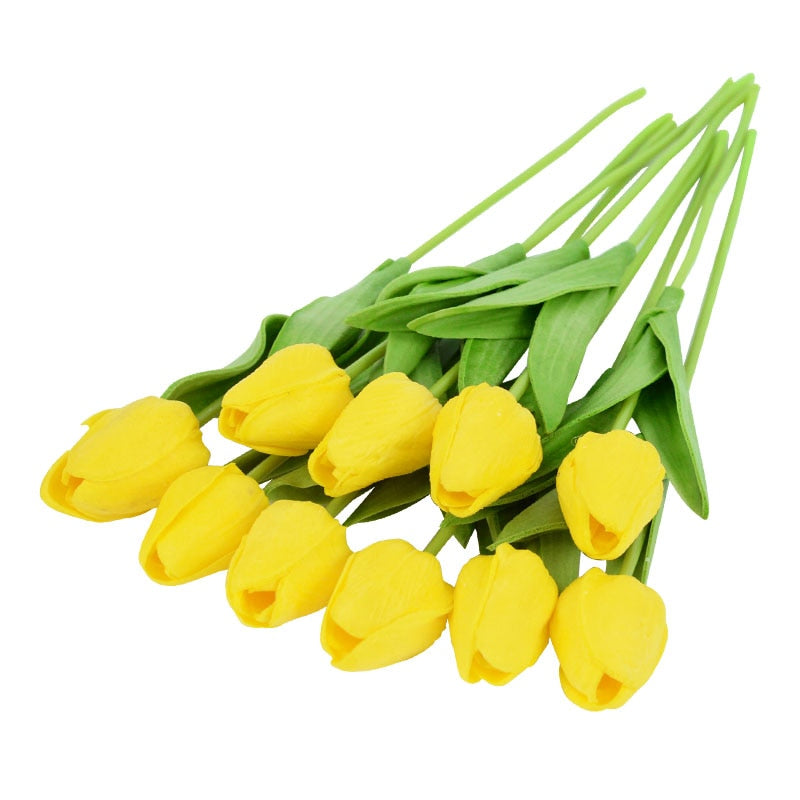 Skorter | Artificial Flower Bouquet with Tulips, Decoration (10 Pieces)