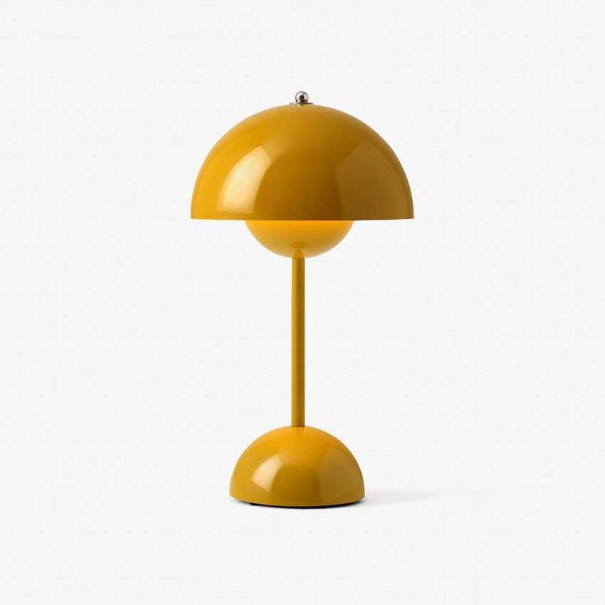 Skorter | Flowerpot Table Lamp - Rechargeable Bedside Lamp & Cordless Design Mushroom Shaped Lamps