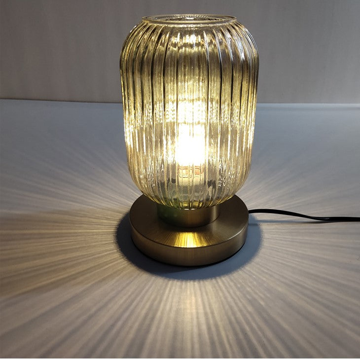 Skorter | Nordic Glass Table Lamp – Modern Stained Glass Accent Light
