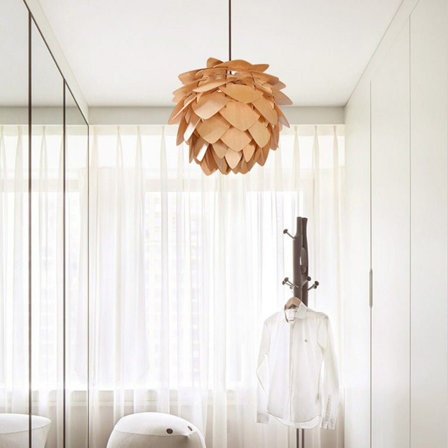 Skorter | Handcrafted Wooden Pine Cone Pendant Light