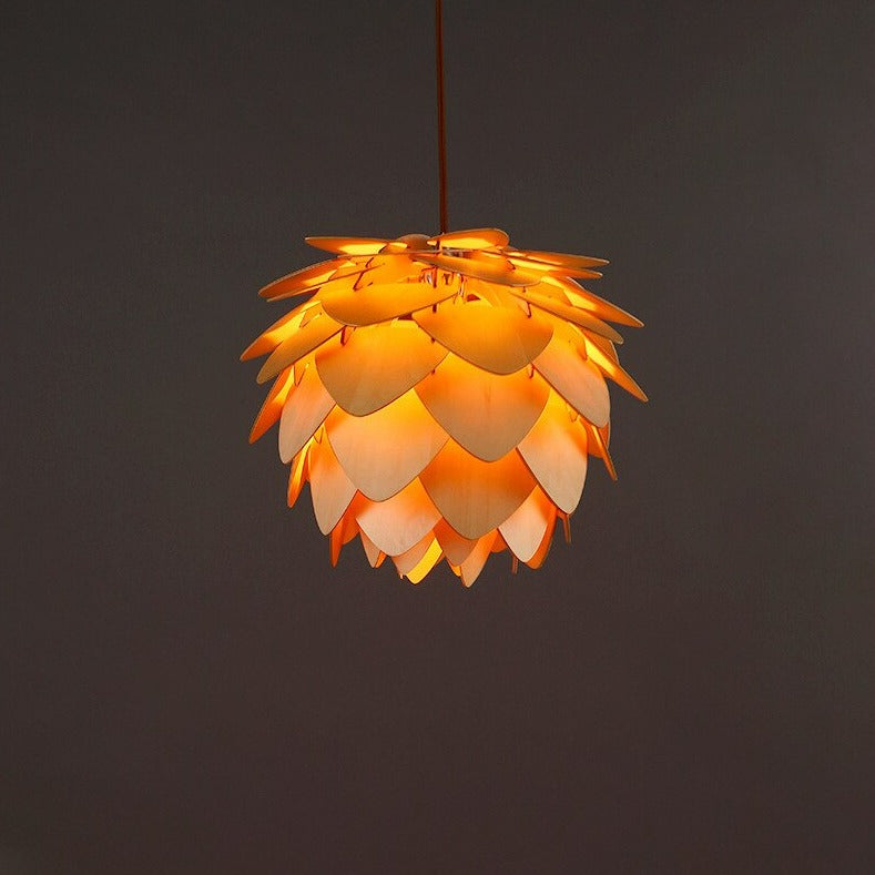 Skorter | Handcrafted Wooden Pine Cone Pendant Light