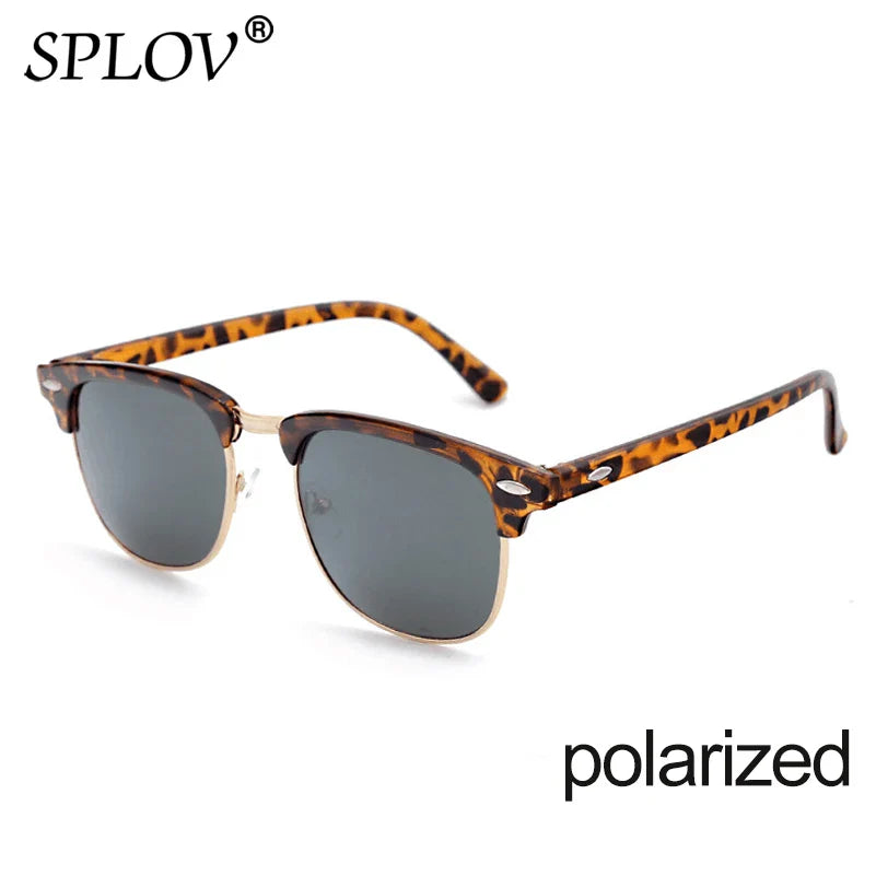 Skorter | Semi Rimless Polarized Sunglasses Unisex Designer Half Frame Eyewear