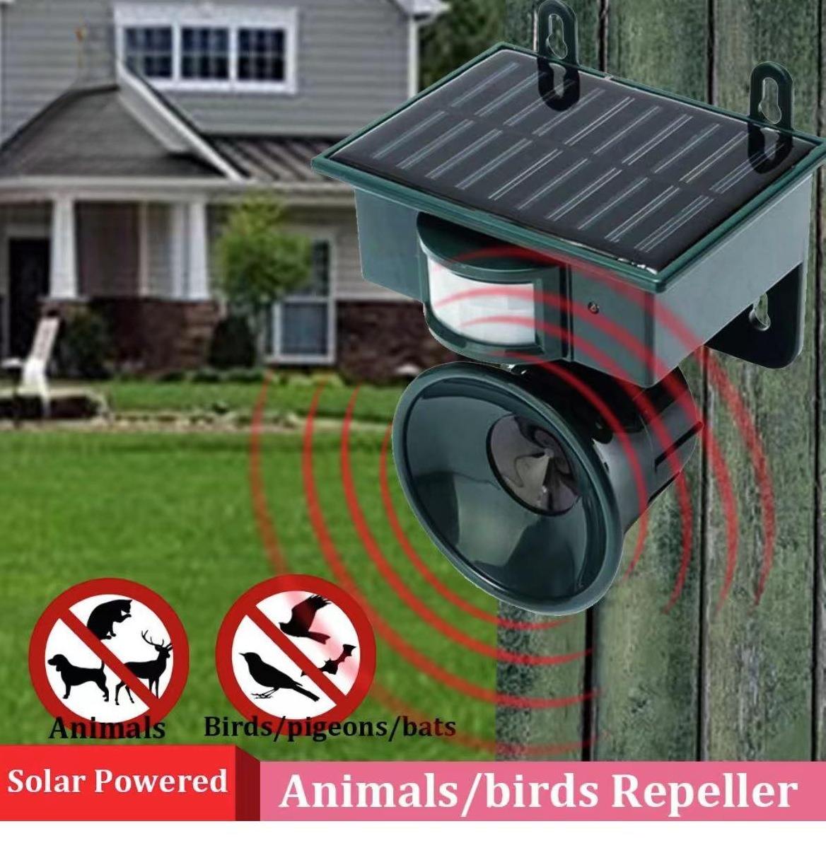 Skorter | TerraGuard – Weatherproof Solar Bird Repeller with PIR Motion Sensor & Natural Sound Deterrent