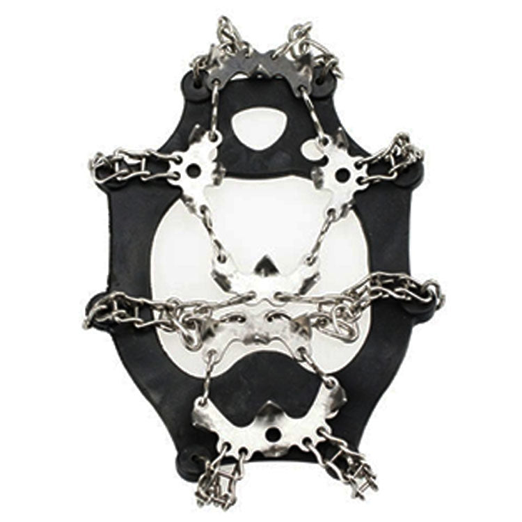 Skorter | One Pair 19 Teeth Anti-Slip Ice Gripper Hiking Climbing Chain Shoes Covers, Size: M(Black)