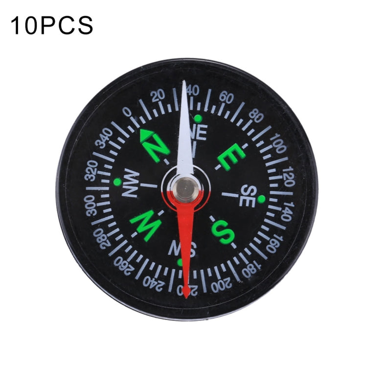 Skorter | 10 PCS 40mm Outdoor Sports Camping Hiking Pointer Guider Plastic Compass Hiker Navigation, Random Color Delivery