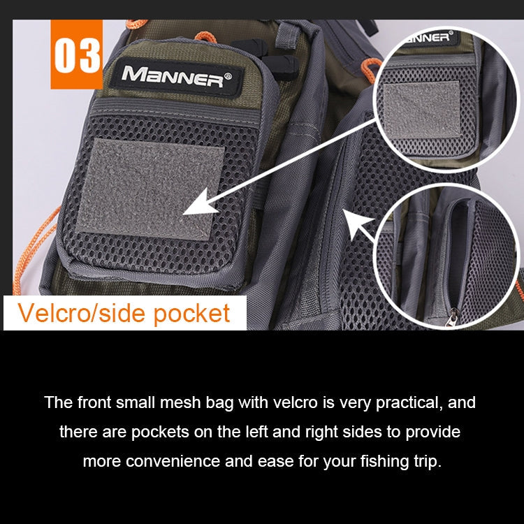 Skorter | MANNER Outdoor Multifunctional Fishing Life Vest Swimming Life Jacket (Army Green)
