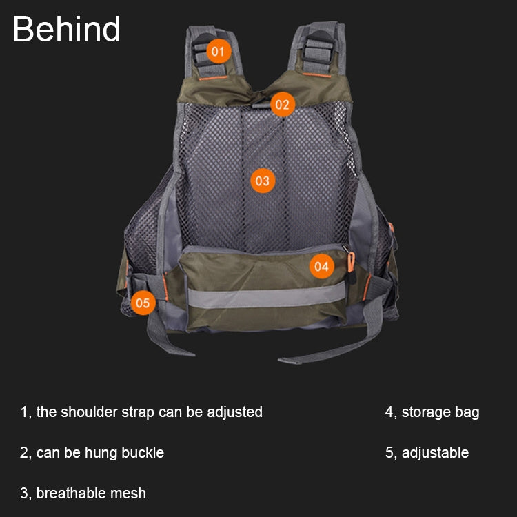 Skorter | MANNER Outdoor Multifunctional Fishing Life Vest Swimming Life Jacket (Army Green)