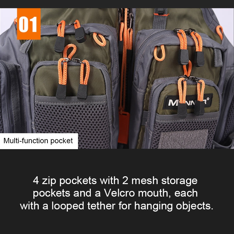 Skorter | MANNER Outdoor Multifunctional Fishing Life Vest Swimming Life Jacket (Army Green)