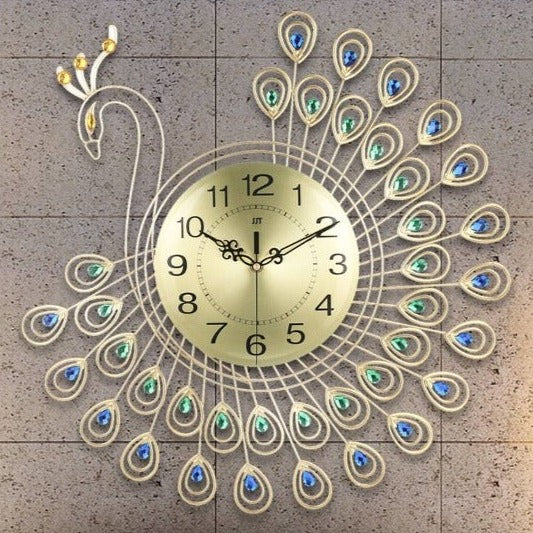 Skorter | Peacock Metal Wall Clock