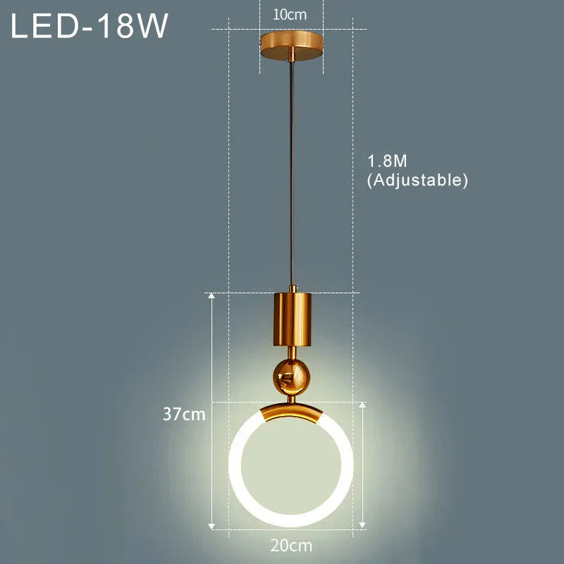 Skorter | LED Pendant Light Fixture - Nordic Design with Simple Style - Ideal for Dining Room, Kitchen, and Living Room Lighting