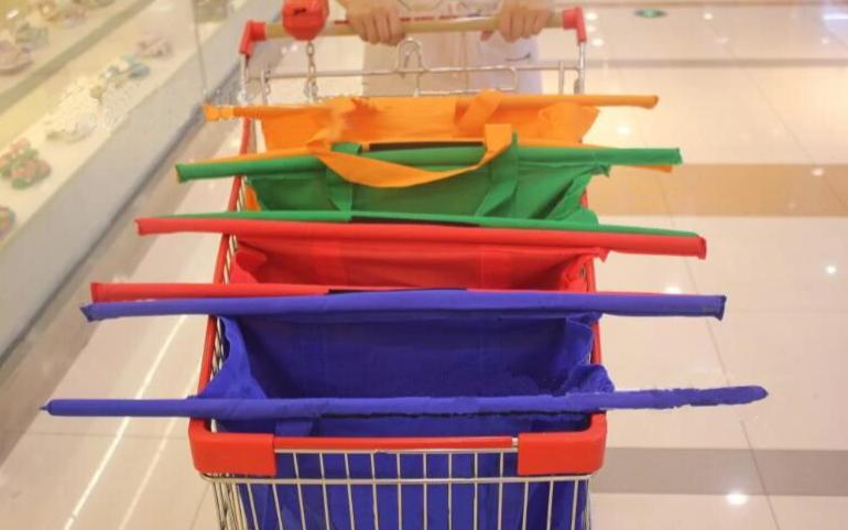 Skorter | EcoSmart Shopping Cart Trolley Bags (Set of 4) | Reusable Grocery Organiser System