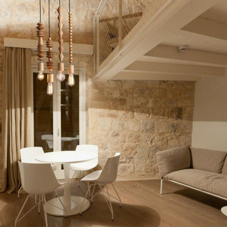 Skorter | Wooden bead pendant lamp