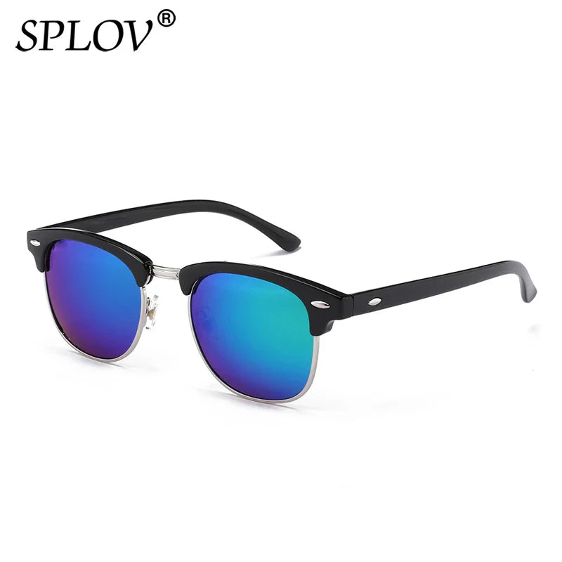 Skorter | Semi Rimless Polarized Sunglasses Unisex Designer Half Frame Eyewear