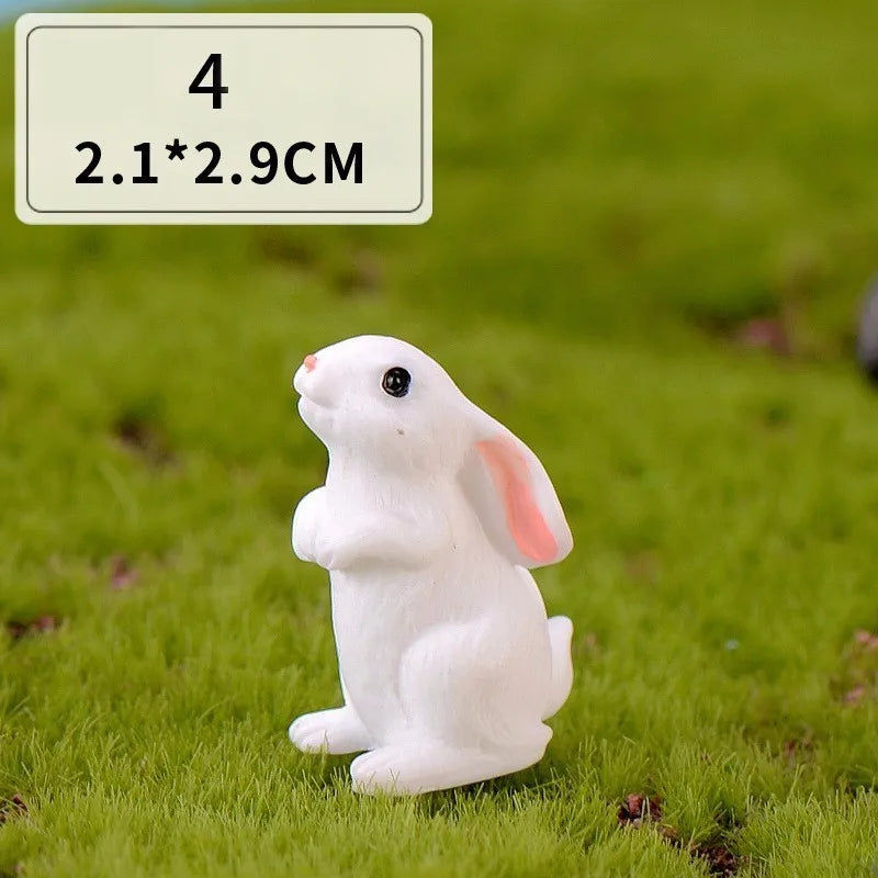 Skorter | Mini Resin Rabbit Figurine – 12 Styles Easter Bunny Decoration for Garden, Cake & DIY Craft