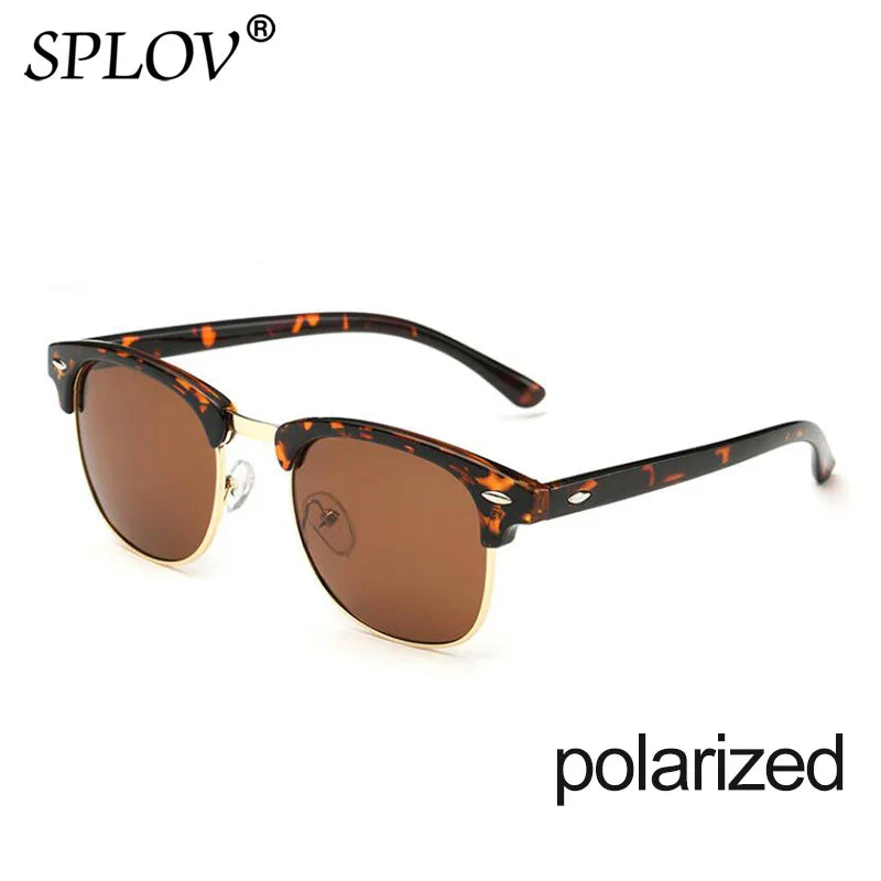 Skorter | Semi Rimless Polarized Sunglasses Unisex Designer Half Frame Eyewear