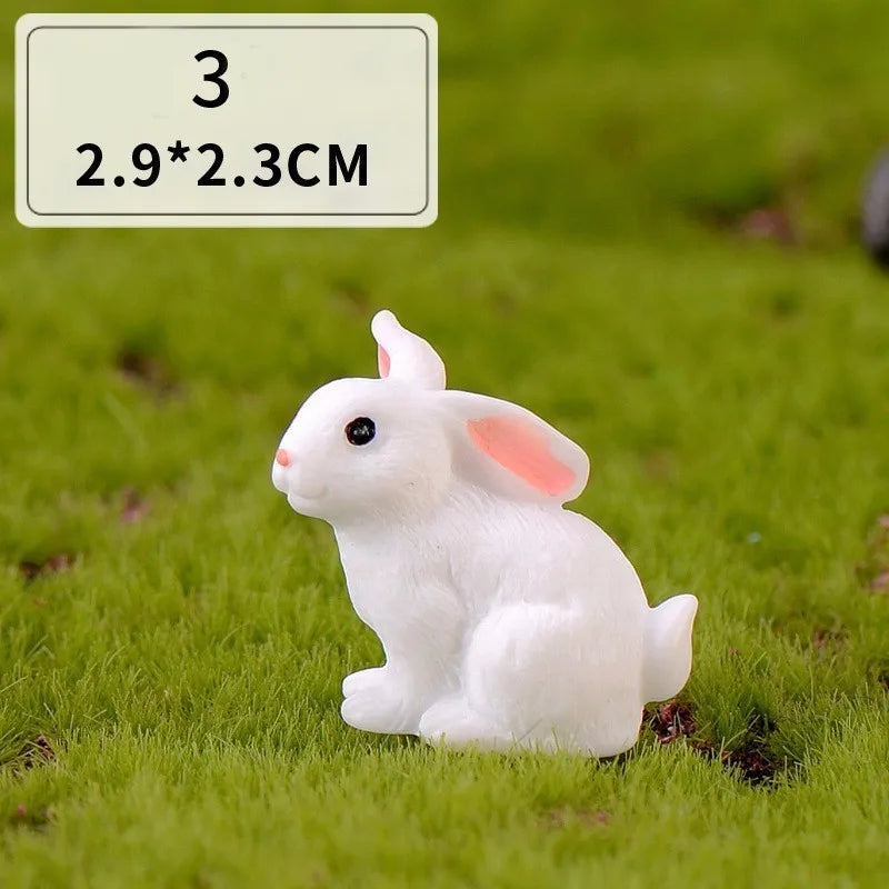 Skorter | Mini Resin Rabbit Figurine – 12 Styles Easter Bunny Decoration for Garden, Cake & DIY Craft