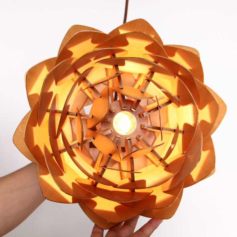 Skorter | Handcrafted Wooden Pine Cone Pendant Light