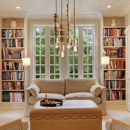 Skorter | Wooden bead pendant lamp