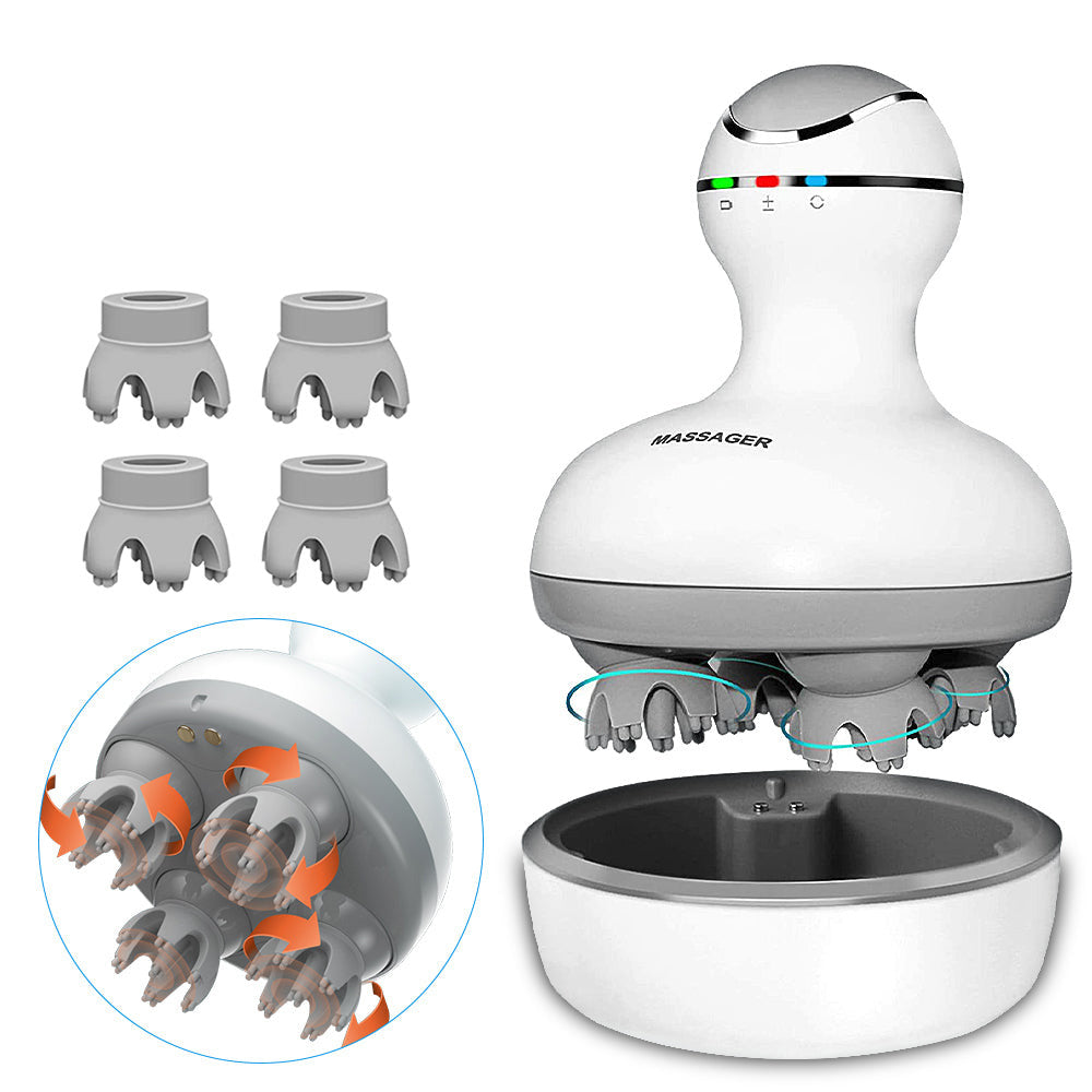 Skorter | Scalp massager for head Timing Control Four silicone claws electric