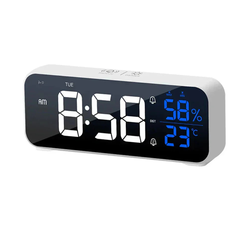 Skorter | Harmonix – Smart LED Alarm Clock with Music, Temperature Display & Voice Control