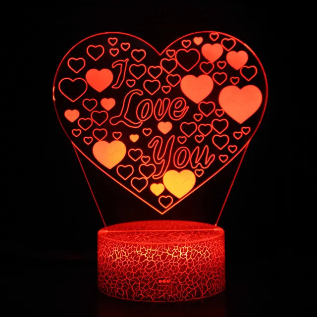 Skorter | LoveGlow - Romantic LED Heart Night Light with Color Change and Remote Control