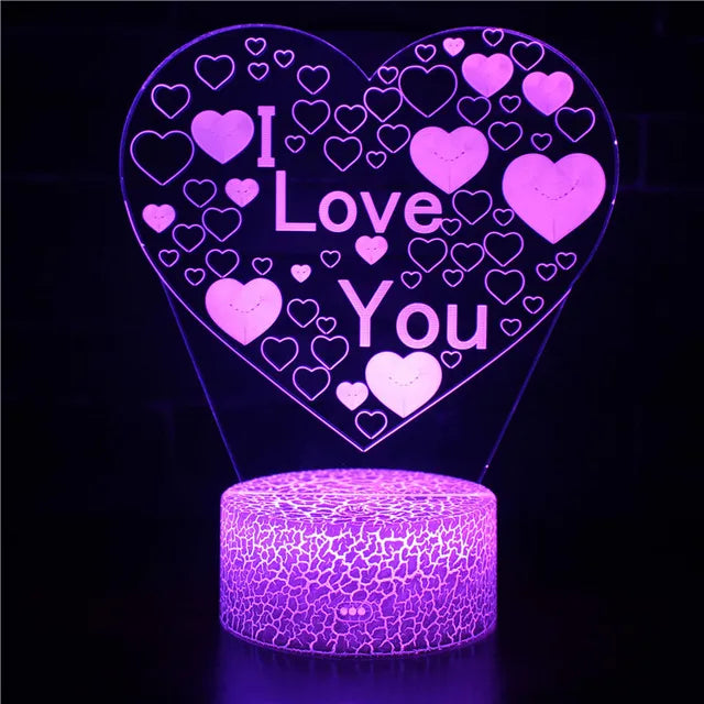 Skorter | LoveGlow - Romantic LED Heart Night Light with Color Change and Remote Control