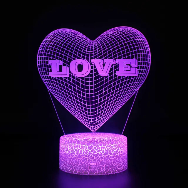 Skorter | LoveGlow - Romantic LED Heart Night Light with Color Change and Remote Control