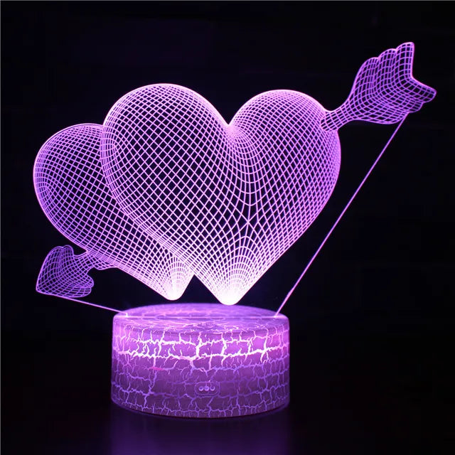 Skorter | LoveGlow - Romantic LED Heart Night Light with Color Change and Remote Control