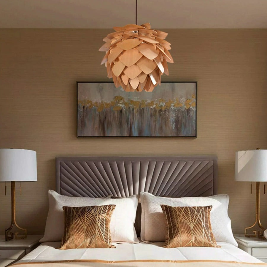 Skorter | Handcrafted Wooden Pine Cone Pendant Light