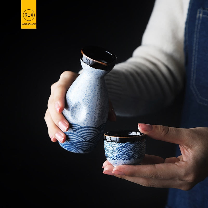 Skorter | Sake wine in Japanese style, warm Chinese wine set, home ceramic sake wine set for ladies