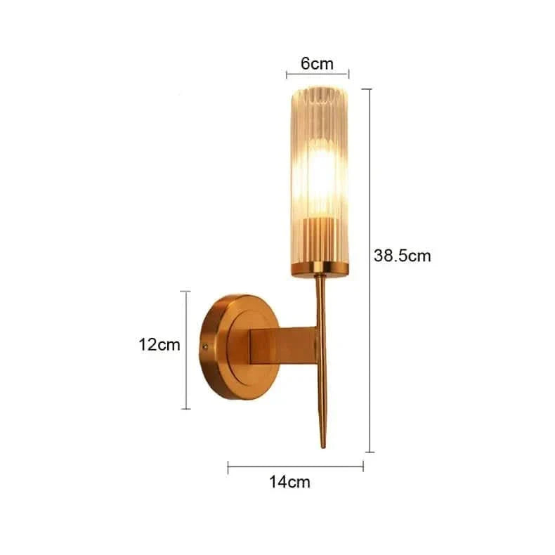 Skorter | Stainless Steel Wall Lamp with Glass Shade