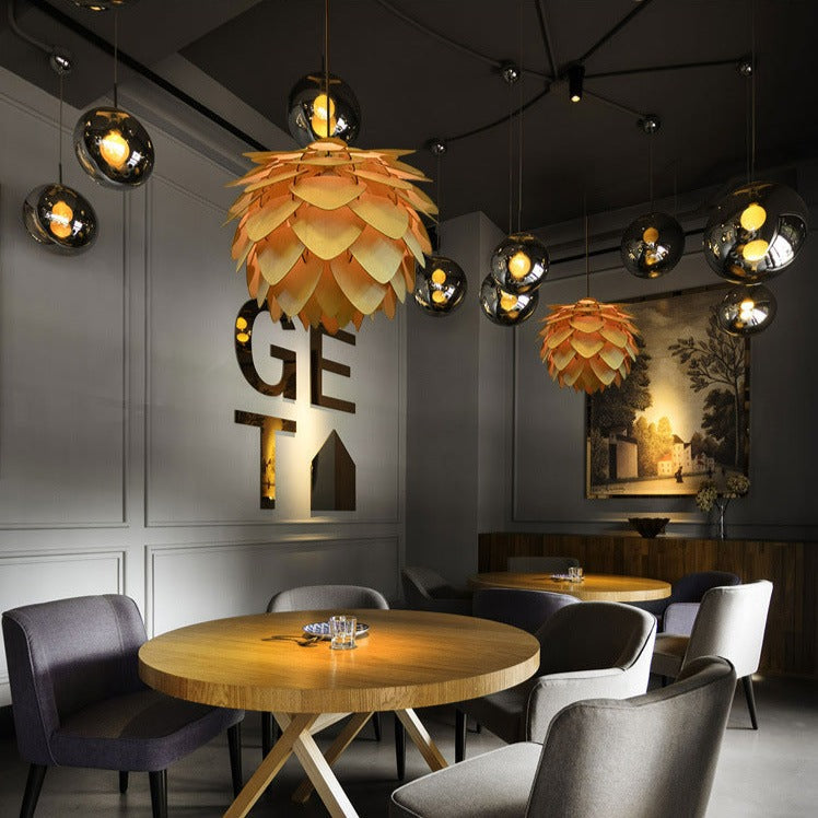Skorter | Handcrafted Wooden Pine Cone Pendant Light