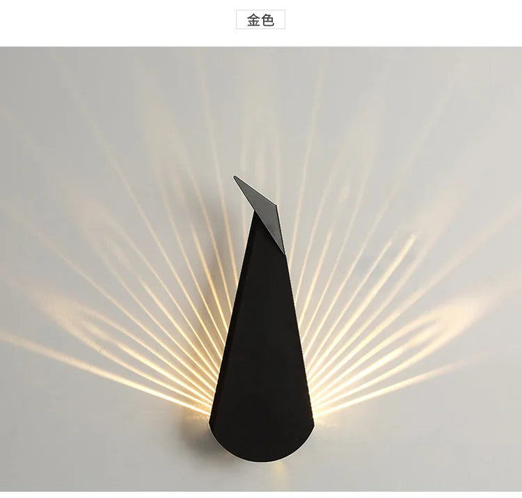 Skorter | ElegantLight - Peacock Lamp Modern LED Wall Lamp