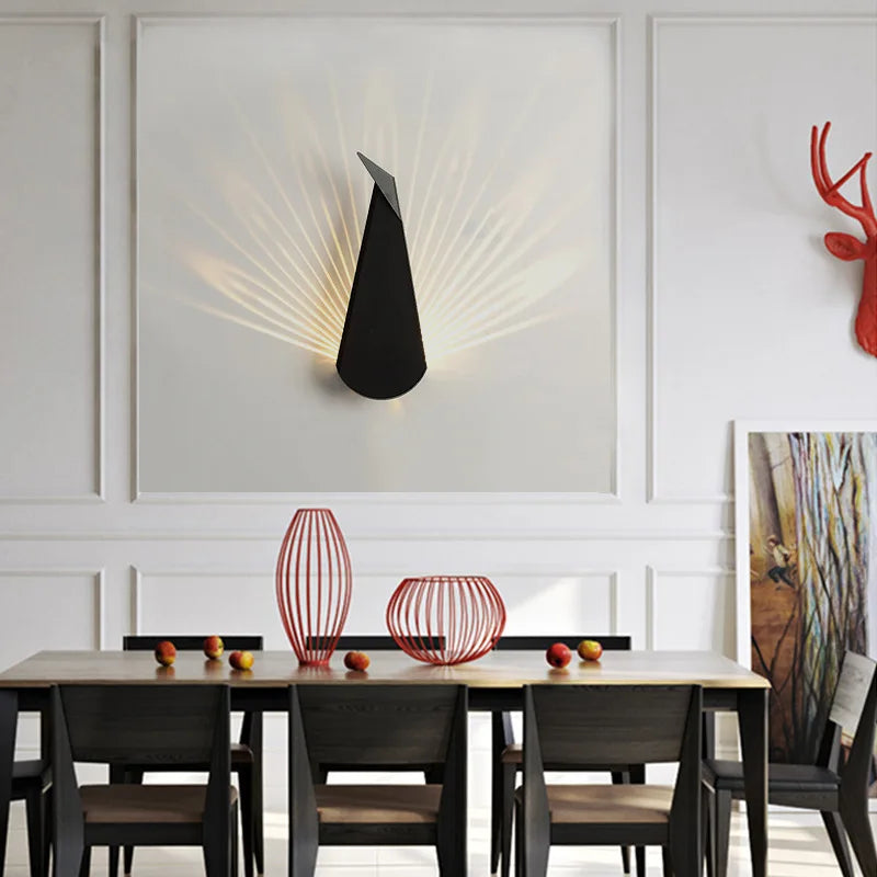 Skorter | ElegantLight - Peacock Lamp Modern LED Wall Lamp