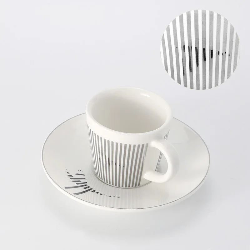 Skorter | Creative dynamic SLR cup Leopard anamorphic zebra cup Luycho coffee tea cup set with coaster 90ml-225ml
