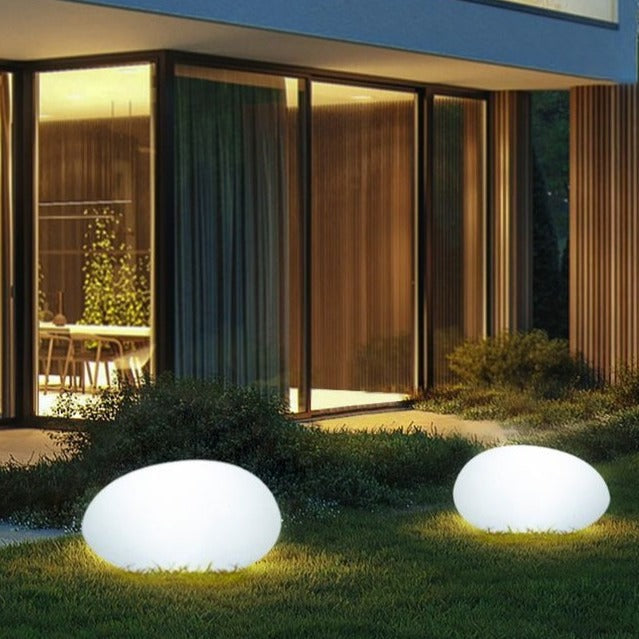 Skorter | Cobblestone LED Garden Light Fixture - Solar-Powered Outdoor Lighting for Pathways & Landscapes