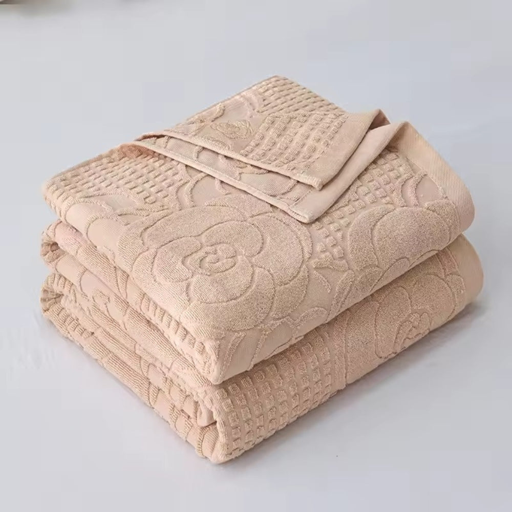 Skorter | Flora Terry Cotton Weave Blanket