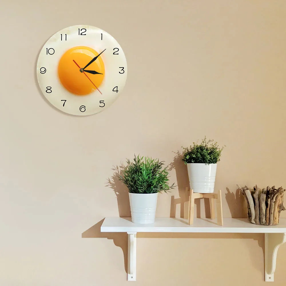 Skorter | SunnySide - Fried Egg Kitchen Wall Clock 3D Design