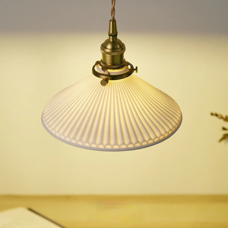 White Ceramic Pendant Light