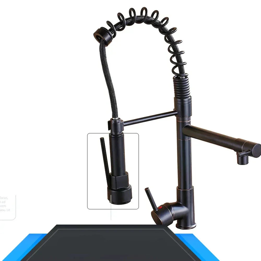 Skorter | AquaFlex – Pull-Out Kitchen Faucet with Double Swing