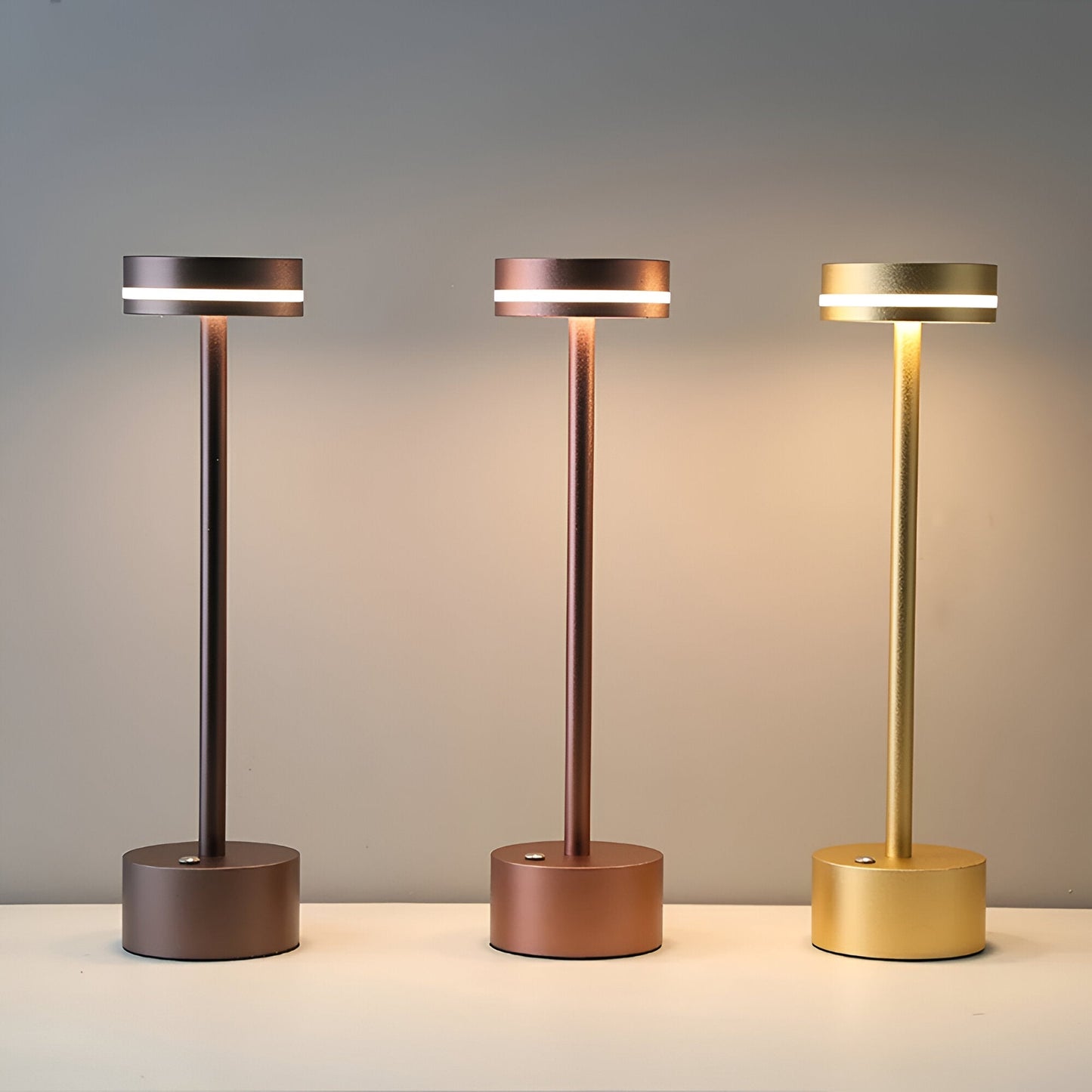Skorter | Mantle Touch Lamp - Portable, Rechargeable Table Lamp - Dimmable Light
