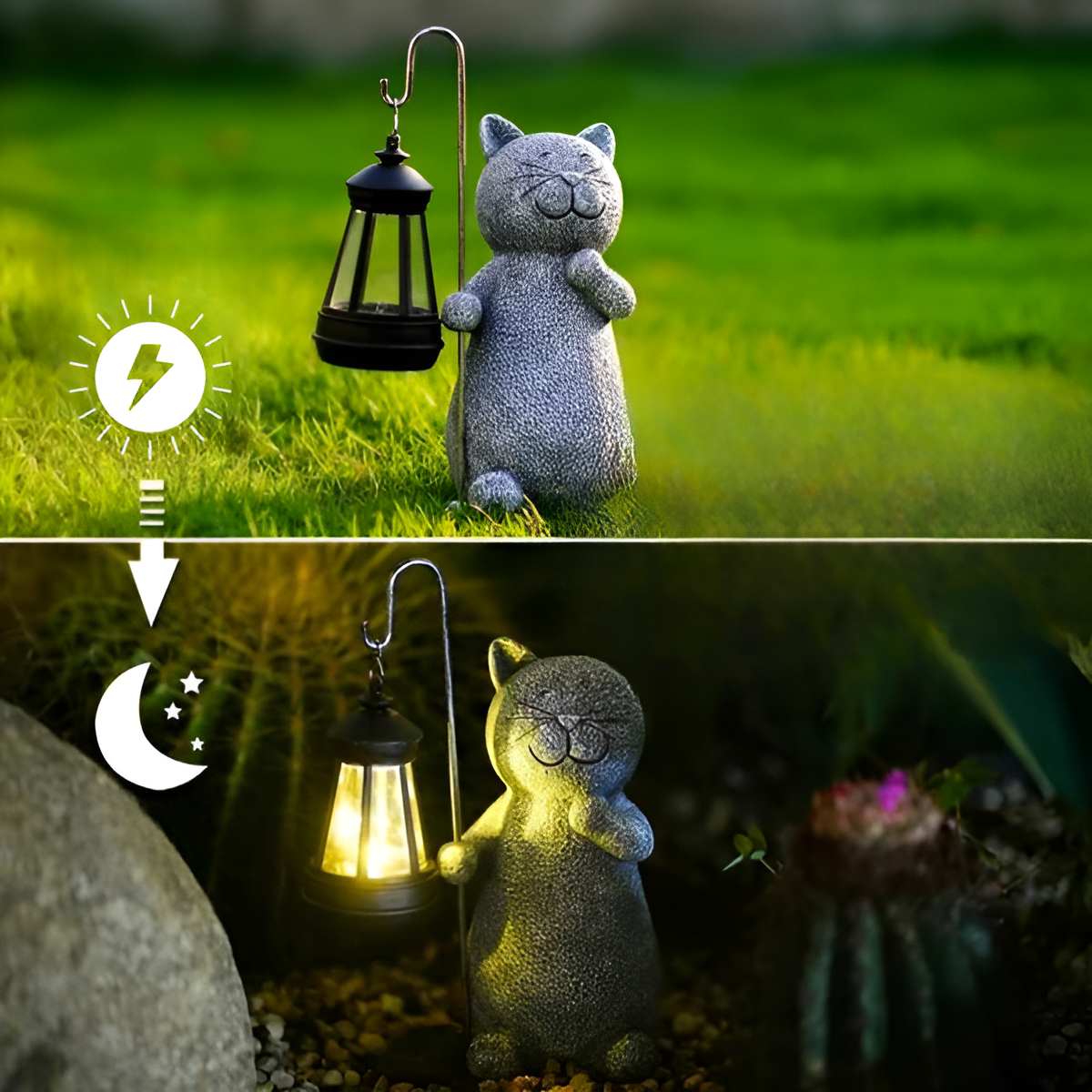 Skorter | KittyBeam - Enchanting Sun Cat Lamp for Garden Performance