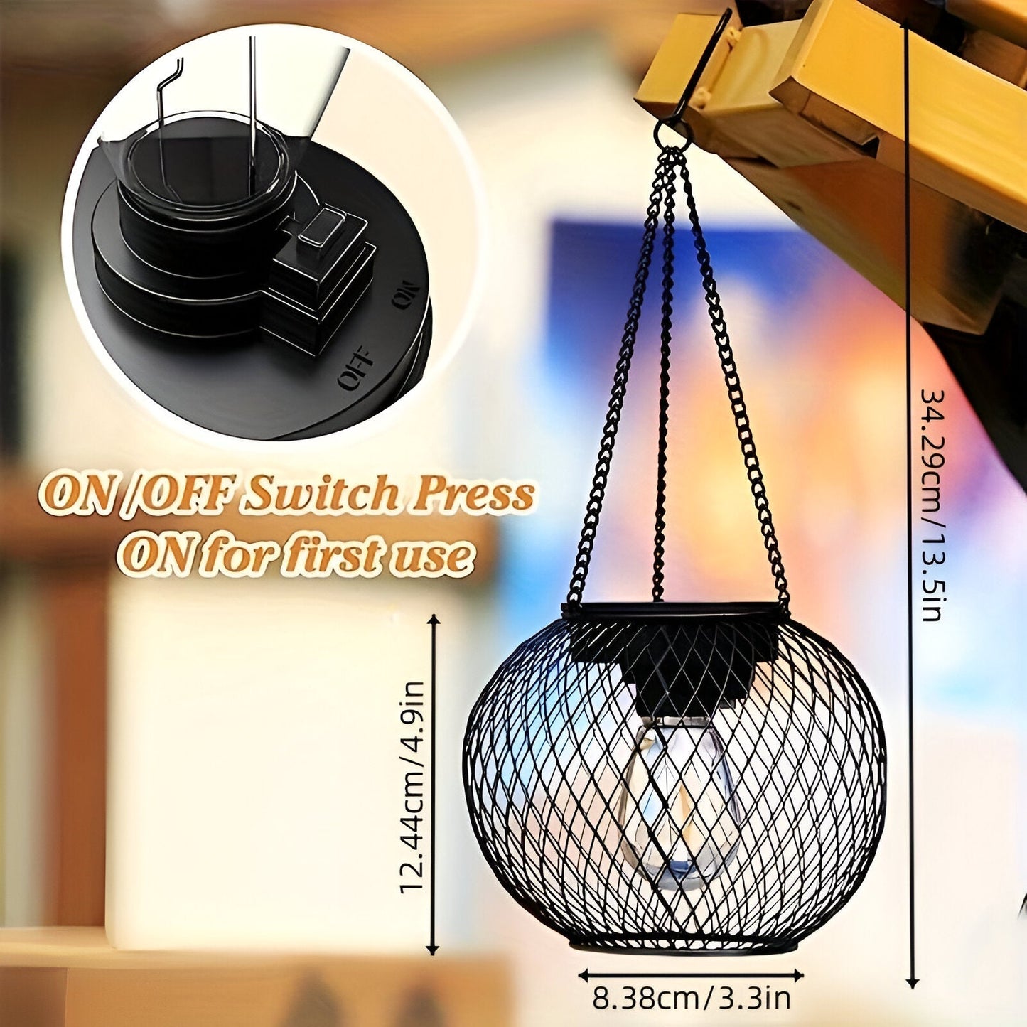 Skorter | Lumentalic - Waterproof Hanging Solar Lamp for Outdoors