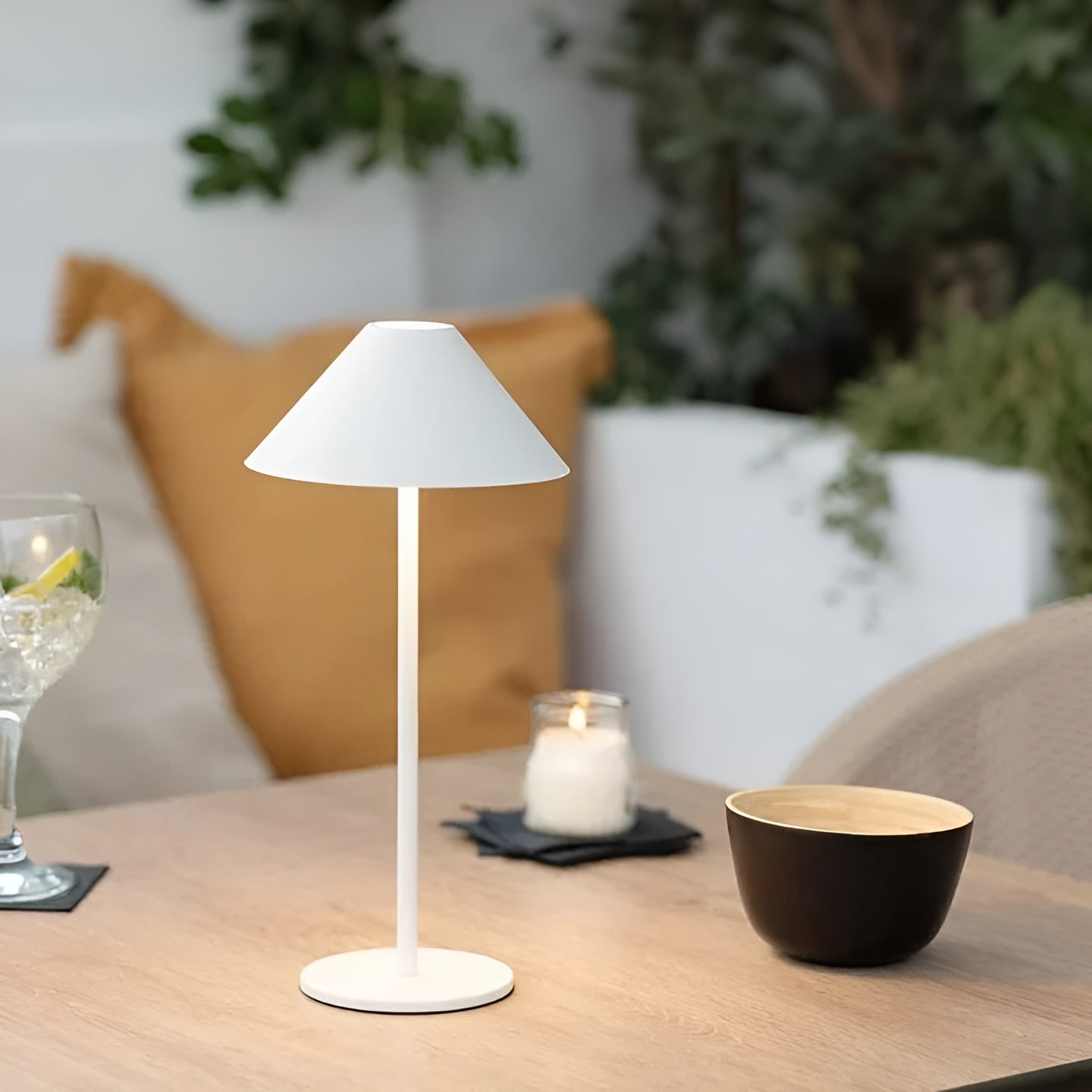 Skorter | LumiLuxe - Dimmable Nordic Cone LED Table Lamp with Touch Control