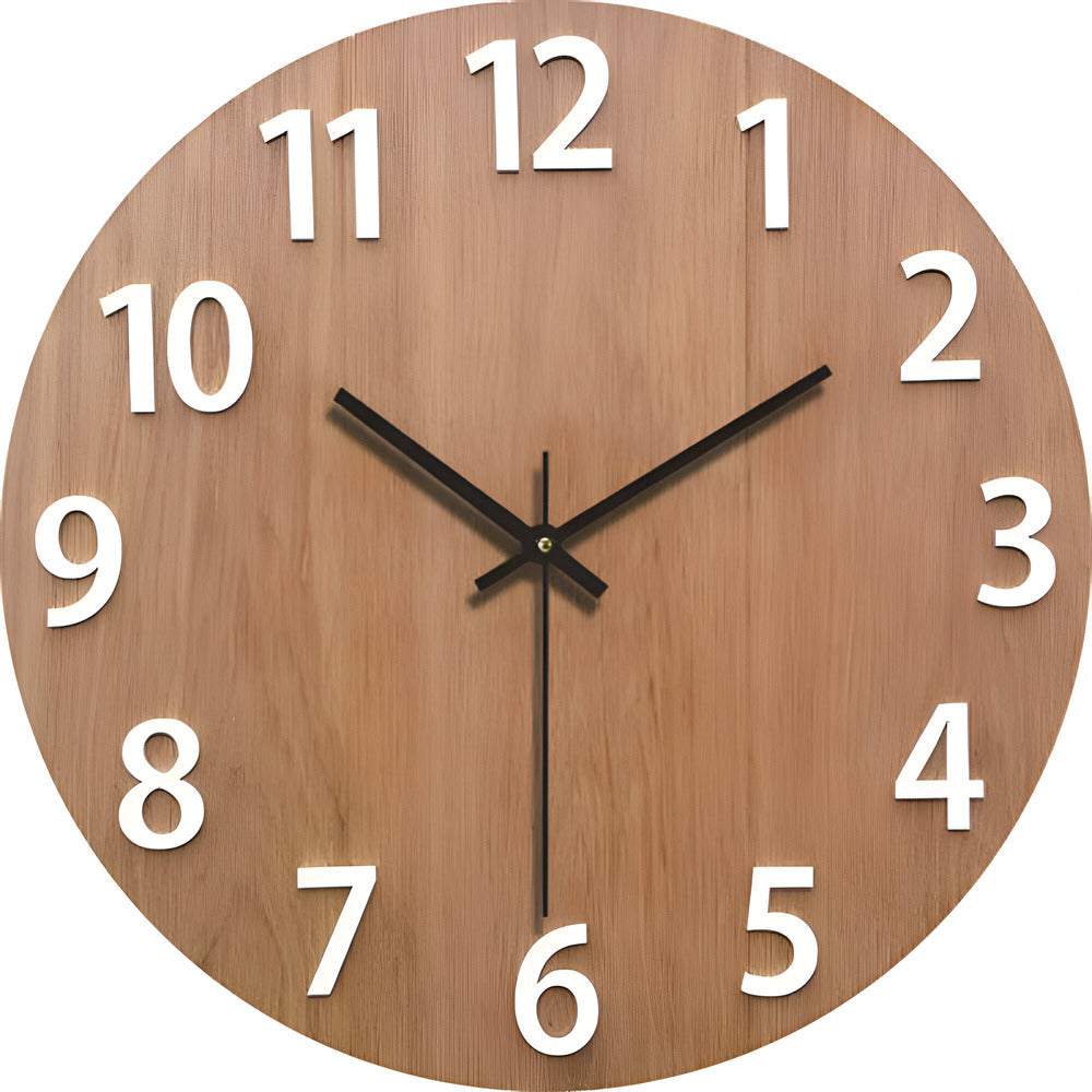 Skorter | Woodline Modern Silent Wall Clock – Minimalist Design in Solid Wood