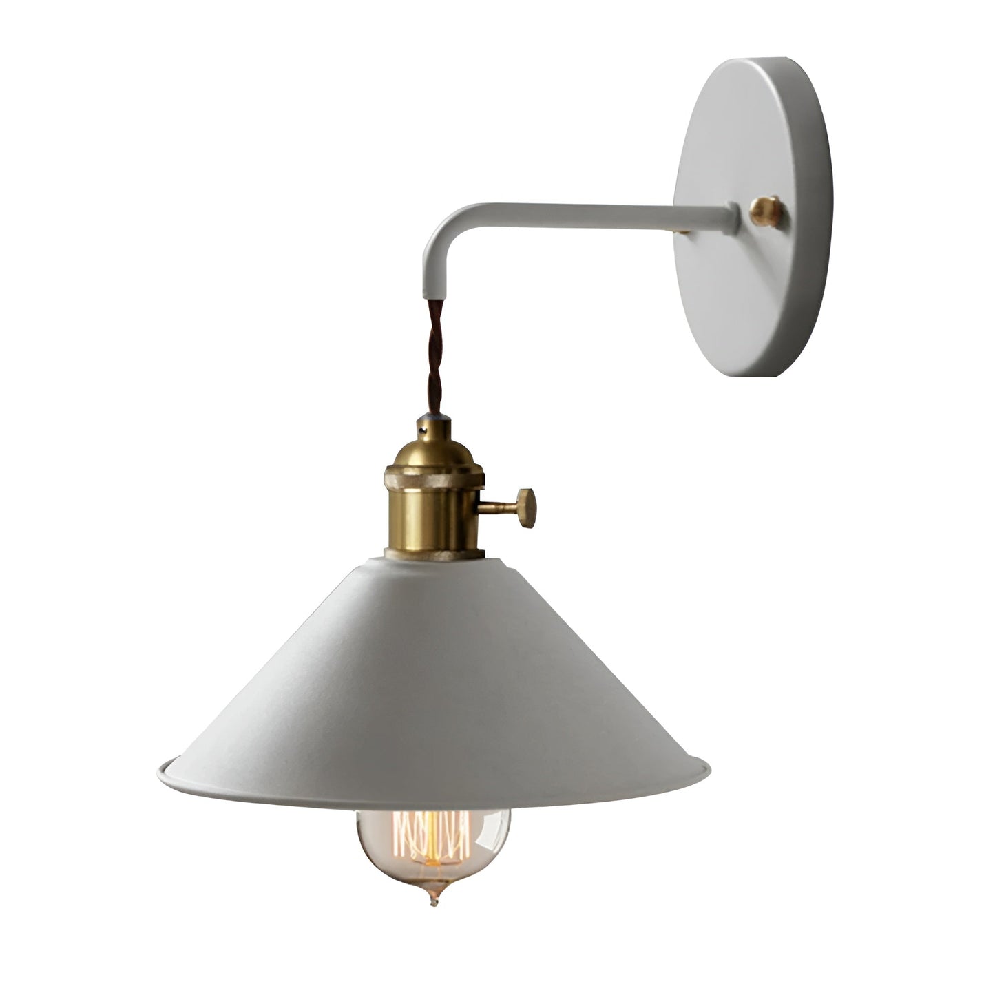 Skorter | Retro Vintage Vägglampa - Vintageinspirerad Konformad Metallvägglampa