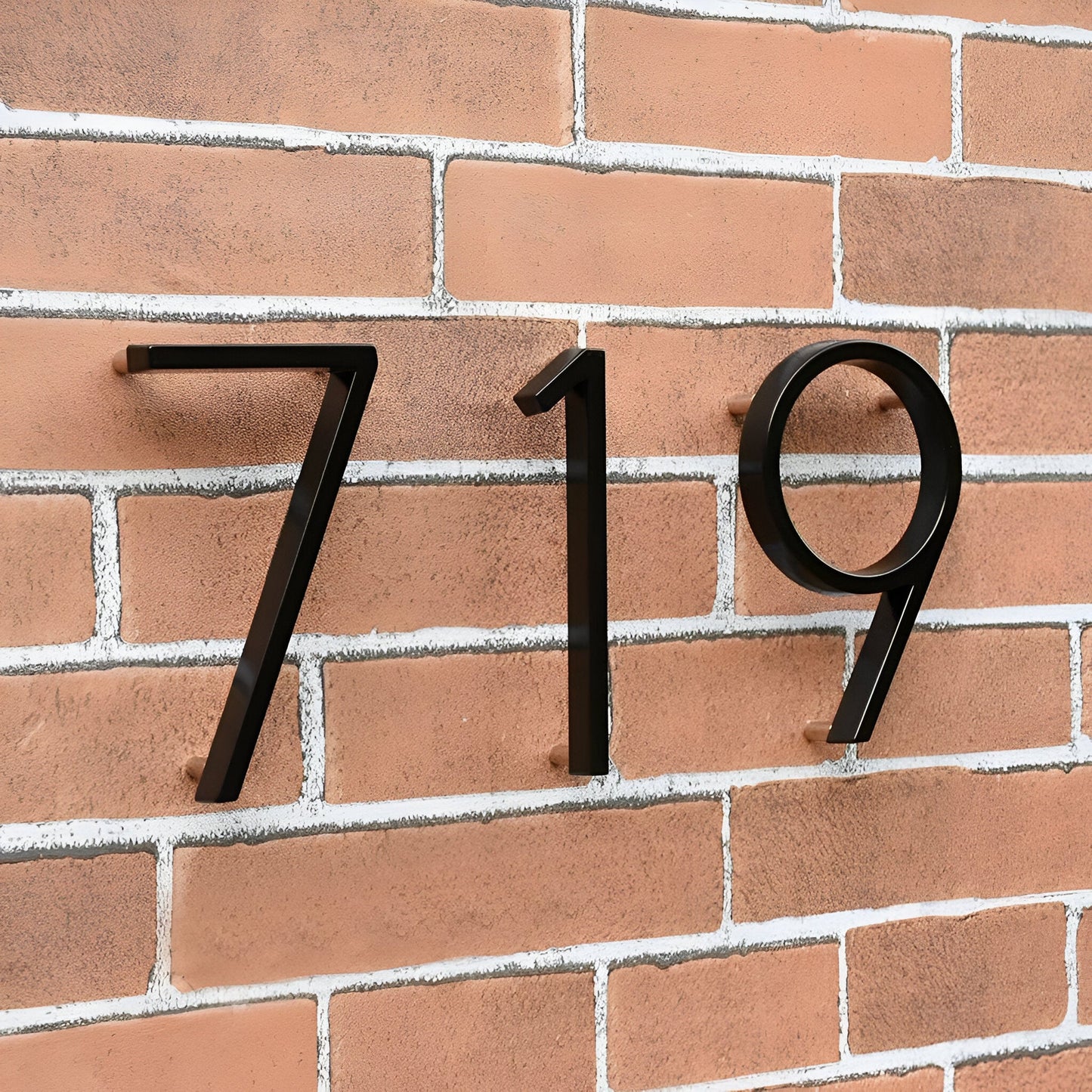 Skorter | Black Full House Number - House Number Modern - House Number Sign