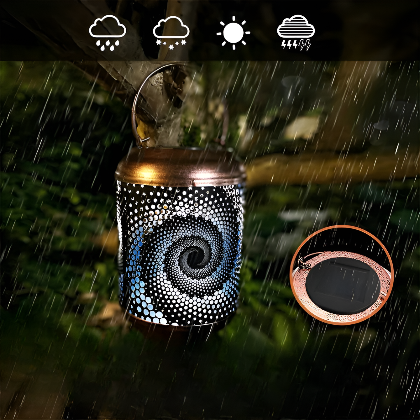 Skorter | SpiCircle - Solar projector lamp with spiral effect for outdoor